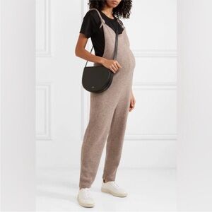 Hatch The Knit Overall Jumpsuit Oat Maternity Size P 0-6